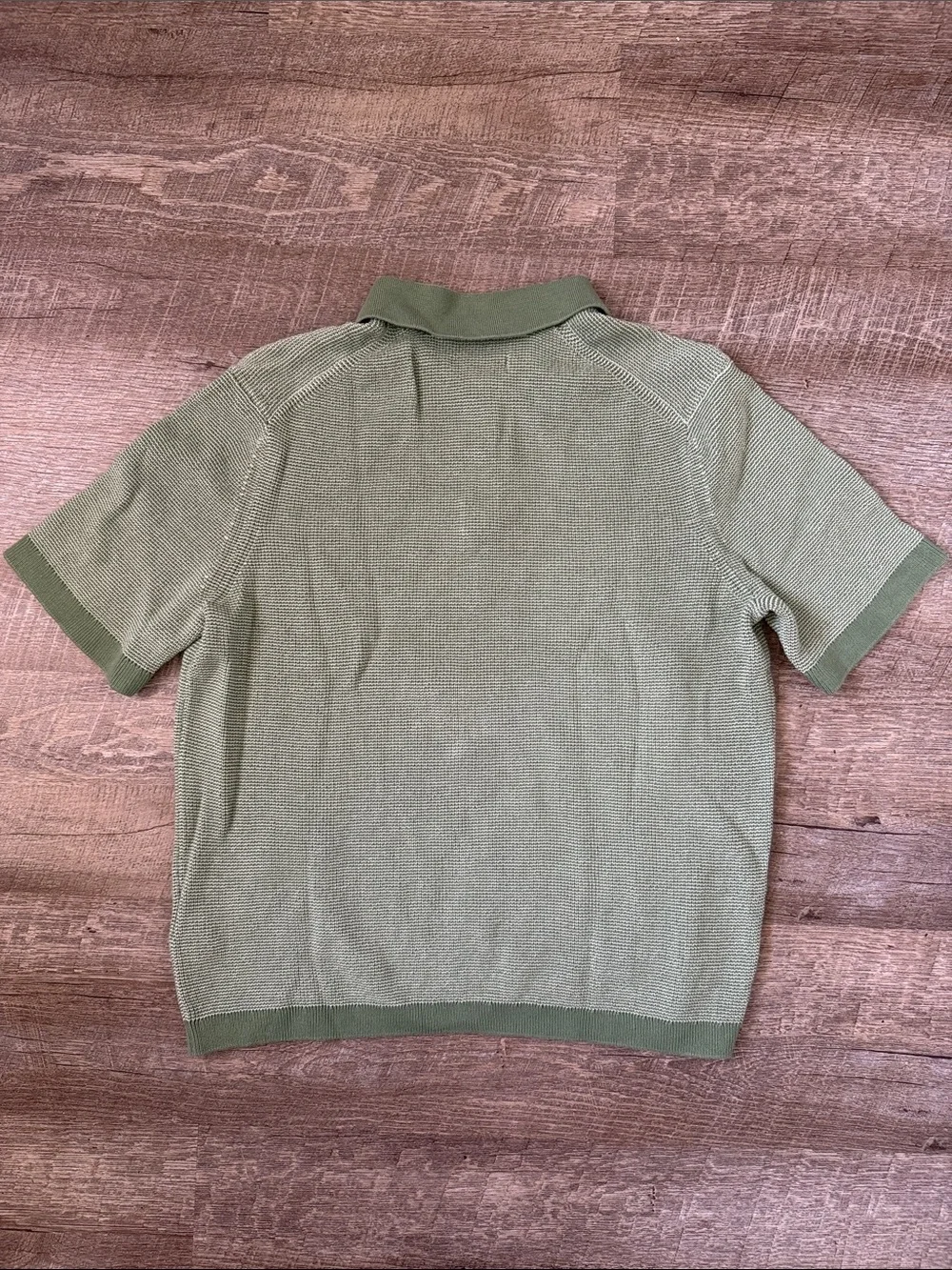 COS Men’s Knitted Green Polo Size Medium